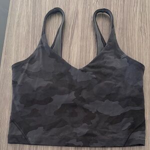 Lululemon Athletica Black Camouflage Tank Top size 8